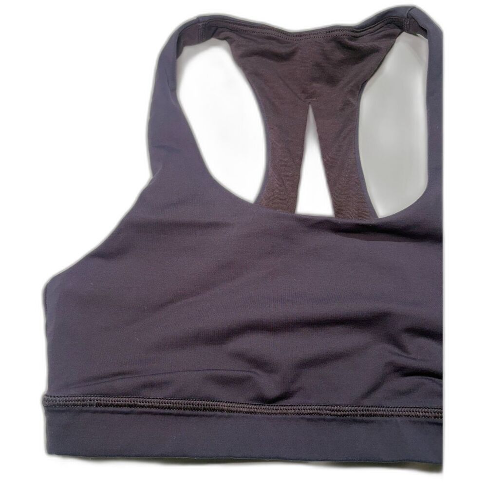 lululemon Invigorate Bra Size 6 Deep Plum Purple Mesh Racerback No Pads - Picture 3 of 8